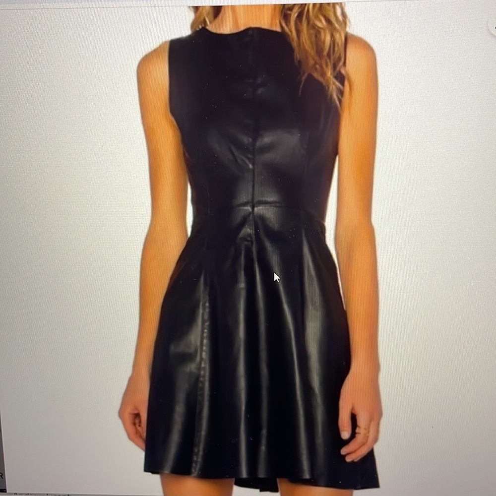 BB Dakota April Black Vegan Leather Dress sz8